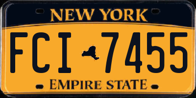 NY license plate FCI7455