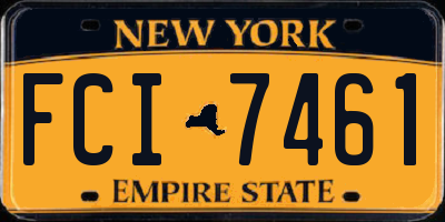 NY license plate FCI7461