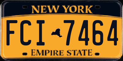 NY license plate FCI7464