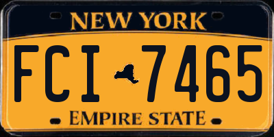 NY license plate FCI7465