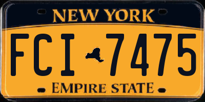 NY license plate FCI7475