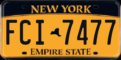 NY license plate FCI7477