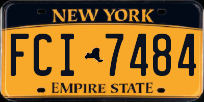 NY license plate FCI7484