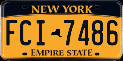NY license plate FCI7486