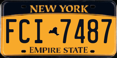 NY license plate FCI7487