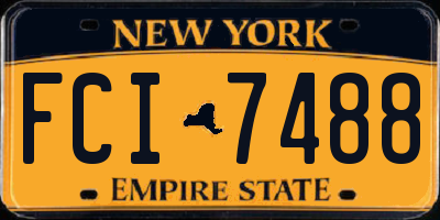 NY license plate FCI7488
