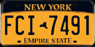 NY license plate FCI7491