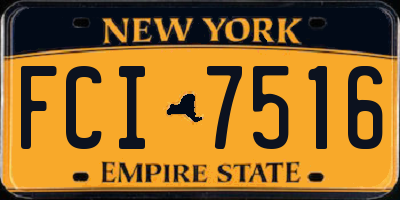 NY license plate FCI7516