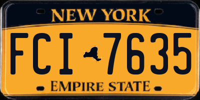 NY license plate FCI7635
