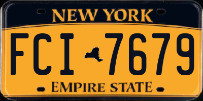 NY license plate FCI7679