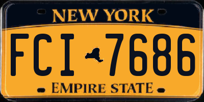 NY license plate FCI7686