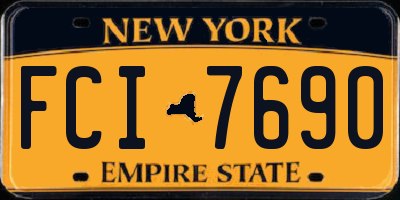 NY license plate FCI7690