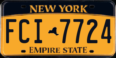 NY license plate FCI7724