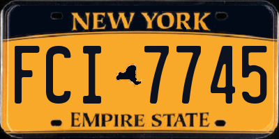 NY license plate FCI7745