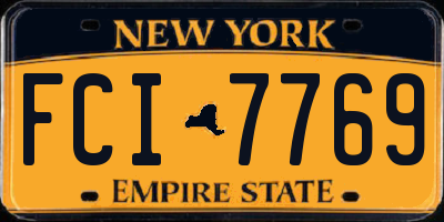 NY license plate FCI7769