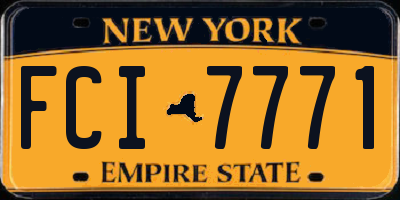 NY license plate FCI7771