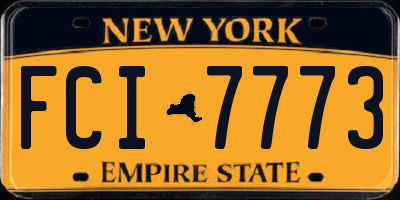 NY license plate FCI7773
