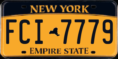 NY license plate FCI7779