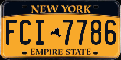 NY license plate FCI7786