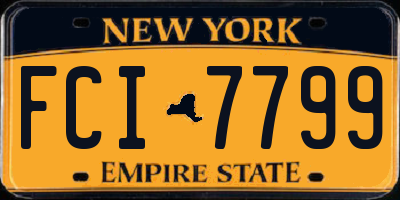 NY license plate FCI7799