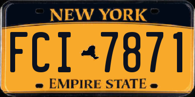 NY license plate FCI7871