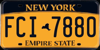 NY license plate FCI7880