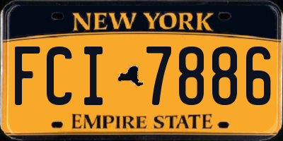 NY license plate FCI7886