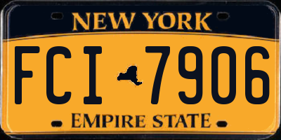 NY license plate FCI7906