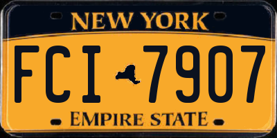 NY license plate FCI7907