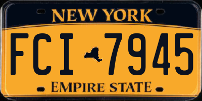 NY license plate FCI7945