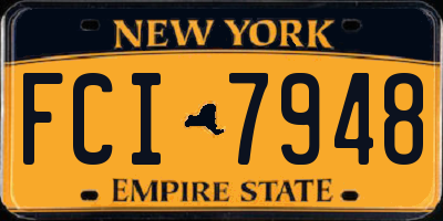 NY license plate FCI7948