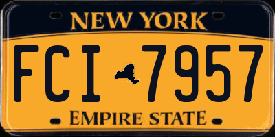 NY license plate FCI7957