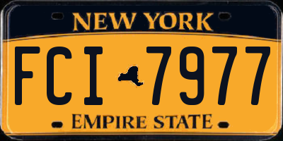 NY license plate FCI7977