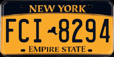 NY license plate FCI8294