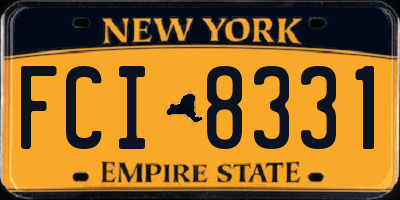 NY license plate FCI8331