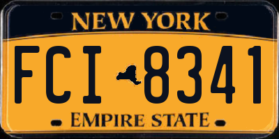 NY license plate FCI8341