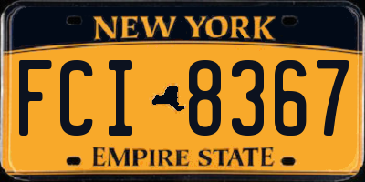 NY license plate FCI8367