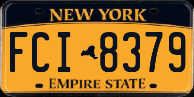 NY license plate FCI8379