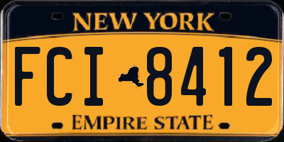 NY license plate FCI8412