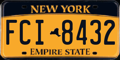 NY license plate FCI8432