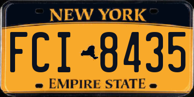 NY license plate FCI8435