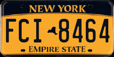 NY license plate FCI8464
