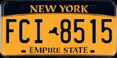 NY license plate FCI8515