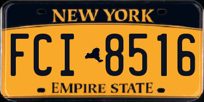 NY license plate FCI8516