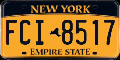 NY license plate FCI8517