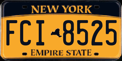 NY license plate FCI8525