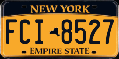 NY license plate FCI8527