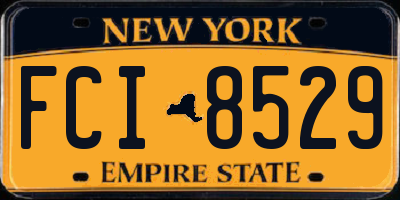 NY license plate FCI8529