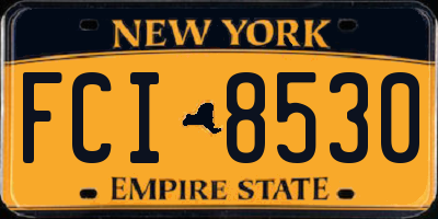 NY license plate FCI8530