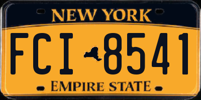 NY license plate FCI8541